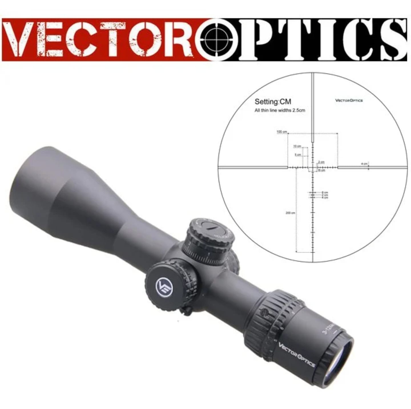 Vector Optics Veyron FFP 3-12x44 First Focal Plane (SCFF-21)